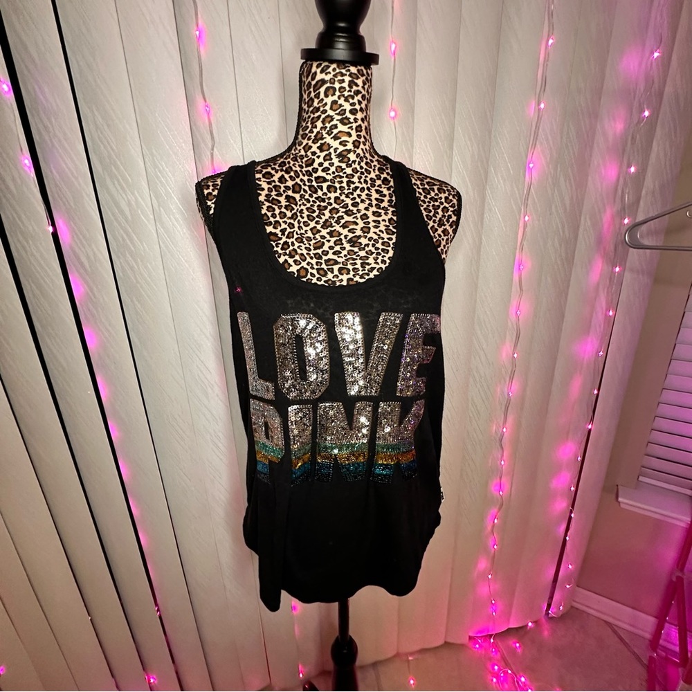 Vintage Victoria secret PINK sequin tank top, worn 1x